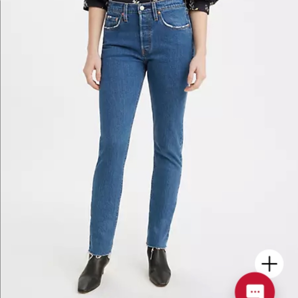 Levi’s 501 skinny jeans, size 28